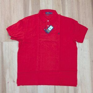 NWT Polo Ralph Lauren Custom Slim Fit Polo XXL classic red with blue logo
